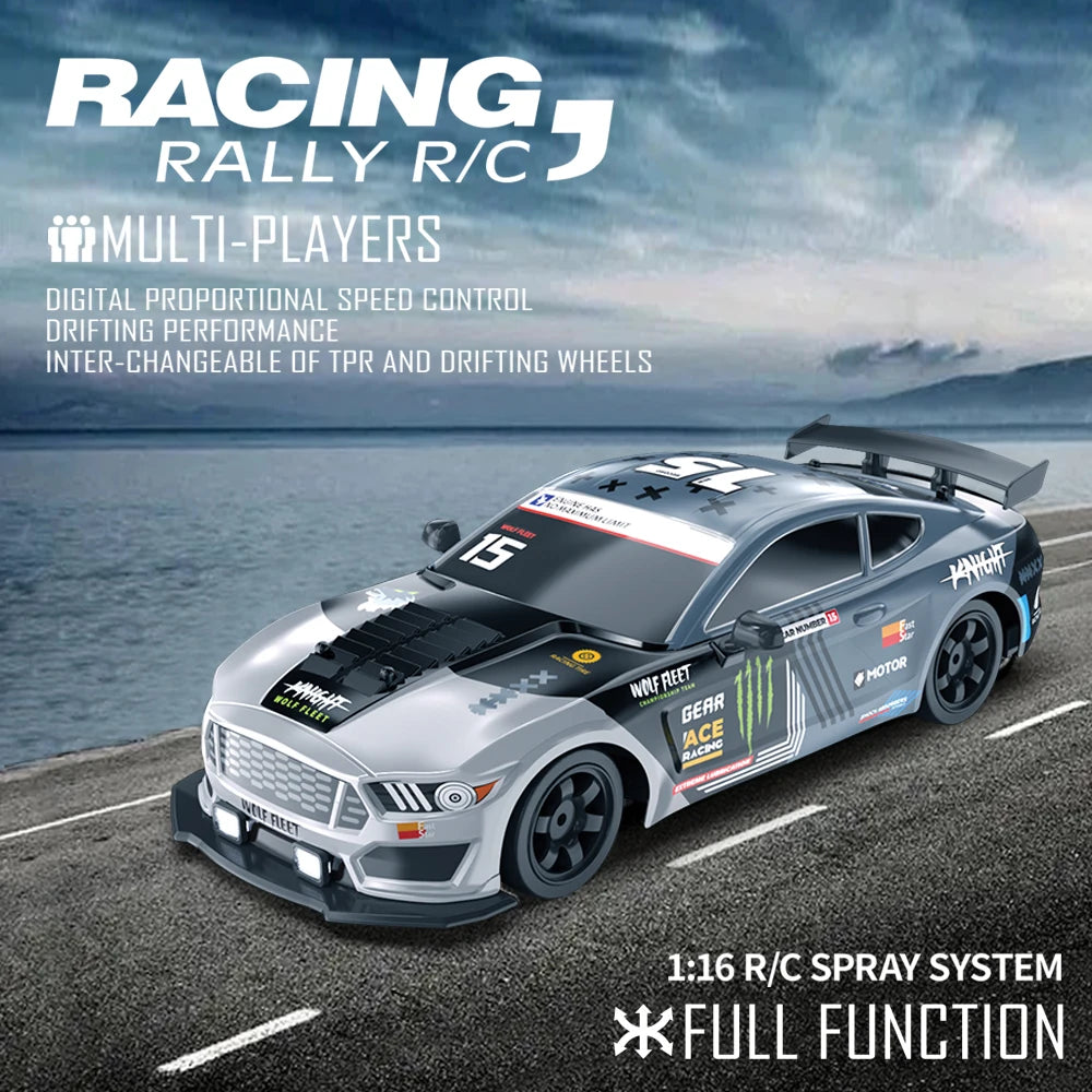 2.4G Drift Rc Car 4WD High Speed RC Drift Car Toy Remote Control Model Vehicle Car RC Vehicle Toy With Light Spray for Child