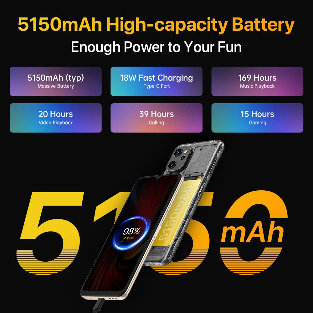 UMIDIGI F3 5G SmartPhone, Android 12 Smartphone, Dimensity 700 Processor, 6.7" Display 8GB 128GB, 48MP Triple Camera,5150mAh 18W