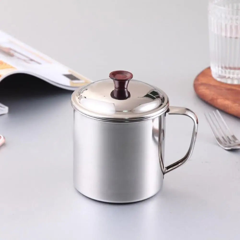 480ml Drinking Mug Handle Design Stainless Steel Water Tea Storage Bottle Camping Outdoor Travel Drinkware Water Cup