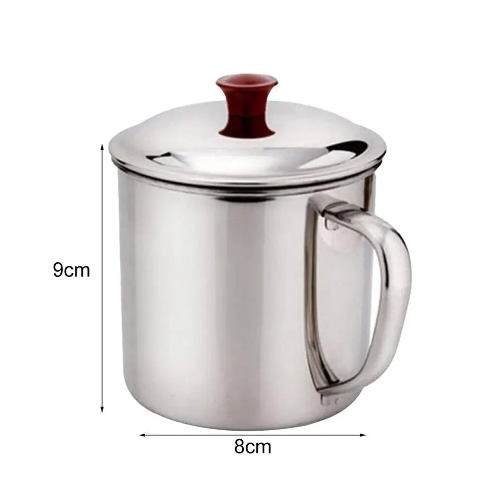 480ml Drinking Mug Handle Design Stainless Steel Water Tea Storage Bottle Camping Outdoor Travel Drinkware Water Cup