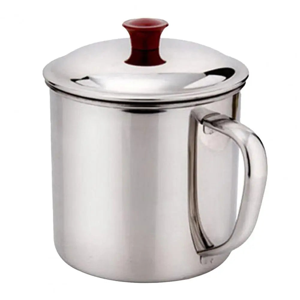 480ml Drinking Mug Handle Design Stainless Steel Water Tea Storage Bottle Camping Outdoor Travel Drinkware Water Cup