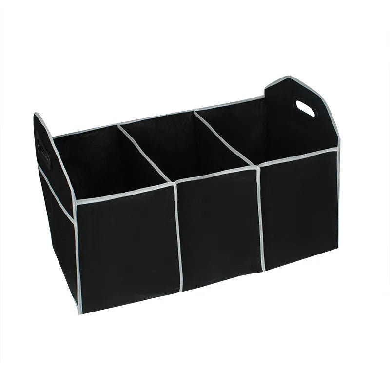 Car Trunk Storage Organizer Compartment Collapsible Portable Storage Cargo Box for SUV, Auto, Truck - Nonslip Waterproof Bottom