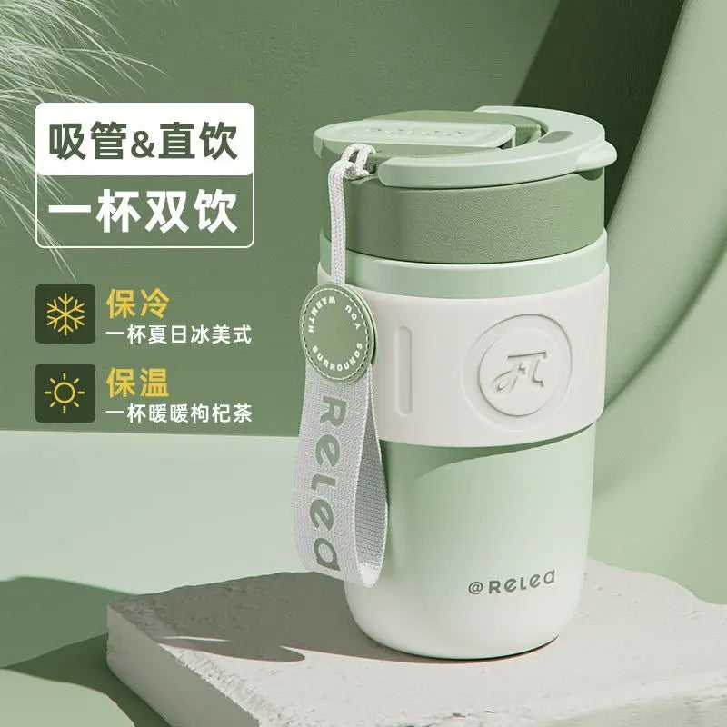 Xiaomi Stainless Steel Coffee Cup 400ML Thermos Mug Leak-Proof Thermos Travel Thermal Vacuum Flask Insulated Cup Water Bottle