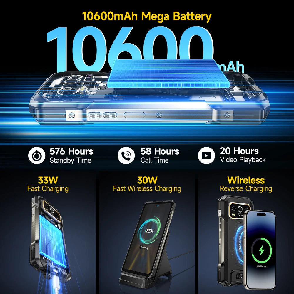 【World Premiere】Ulefone Armor 27T Pro 5G Thermal Imaging Rugged Phone 10600mAh Android 14 Smartphone 50MP+64MP 6.78" 24GB+256GB