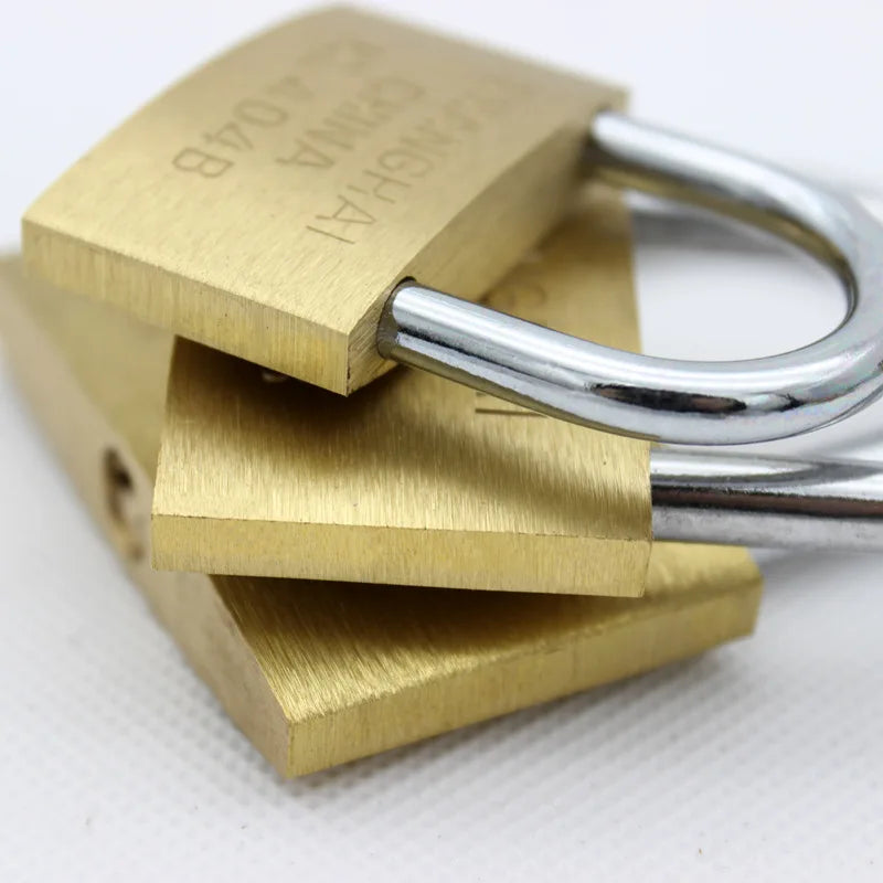 20mm 25mm 30mm 40mm 50mm Copper Padlock  Small Locks for Luggage Case Locker Home Improvement Hardware Include 3 Keys