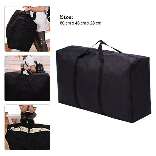 Unisex Large Capacity Folding Duffle Bag Travel Clothes Storage Bags Zipper Oxford Weekend Bag Thin Portable Moving Luggage Bags