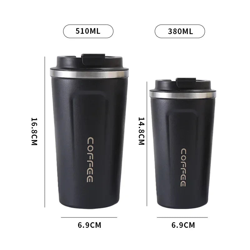 Stainless Steel Coffee Cup 380/510ML Thermos Mug Leak-Proof Thermos Travel Thermal Vacuum Flask Insulated Cup Water Bottle