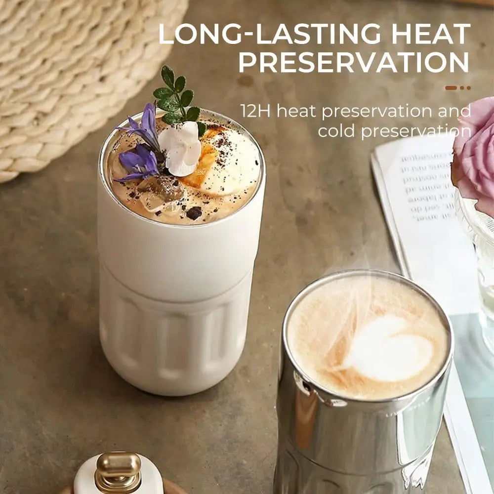 450ml Smart Coffee Cup Car Office Thermos Cup Travel Stainless Steel Sport Water Bottle Vacuum Flask LED Temperature Display Mug