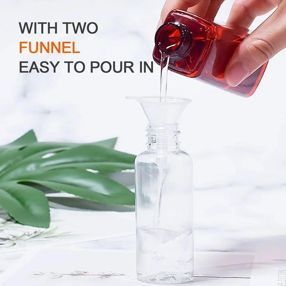 50pcs 5-100ml Plastic PET Flip Lid Lotion Bottles Wholesale Clear Cosmetic Sample Container Mini Travel Fill Vials Liquid Bottle