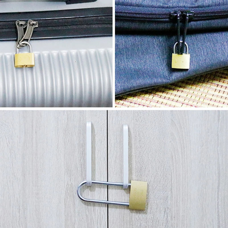 20mm 25mm 30mm 40mm 50mm Copper Padlock  Small Locks for Luggage Case Locker Home Improvement Hardware Include 3 Keys