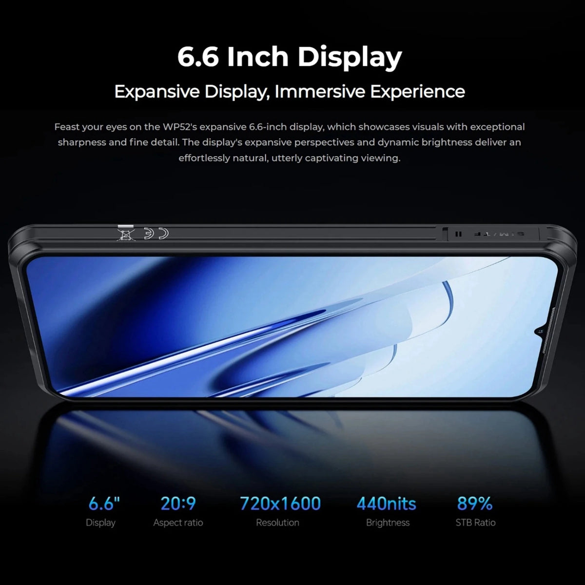 Oukitel WP52 5G Rugged Smartphone 6.6" HD+ 6500mAh 4GB+256GB Android 14 MTK Dimensity 6100+ 48MP Camera 18W NFC Mobile Phone