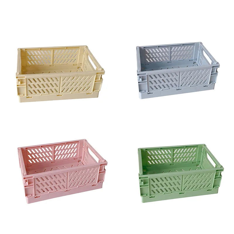 Foldable Storage Box Portable Collapsible Holder Plastic Home Office Storage Box Organizer Sundries Organizer Boxes