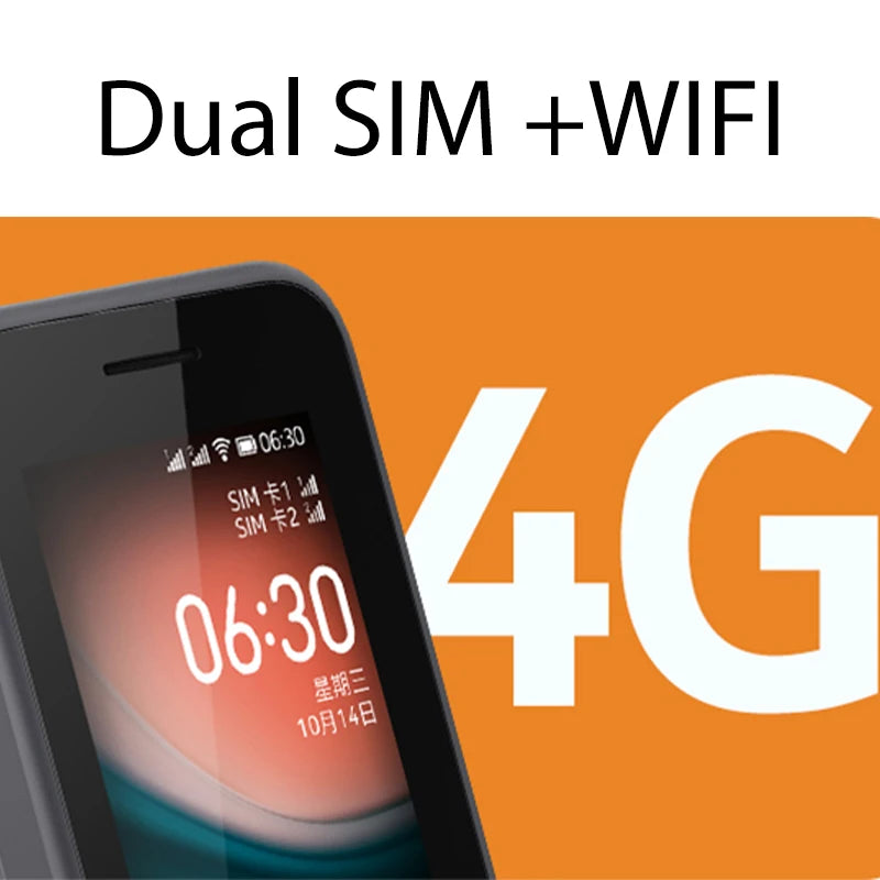 Nokia 6300 4G Dual SIM Feature Phone 2.4" 1500mAh Long Standby KaiOS Wifi Hotspot FM Radio Bluetooth 5.0 Push-button Phone