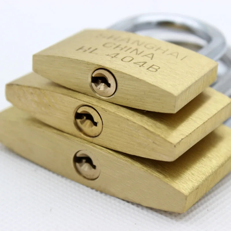 20mm 25mm 30mm 40mm 50mm Copper Padlock  Small Locks for Luggage Case Locker Home Improvement Hardware Include 3 Keys