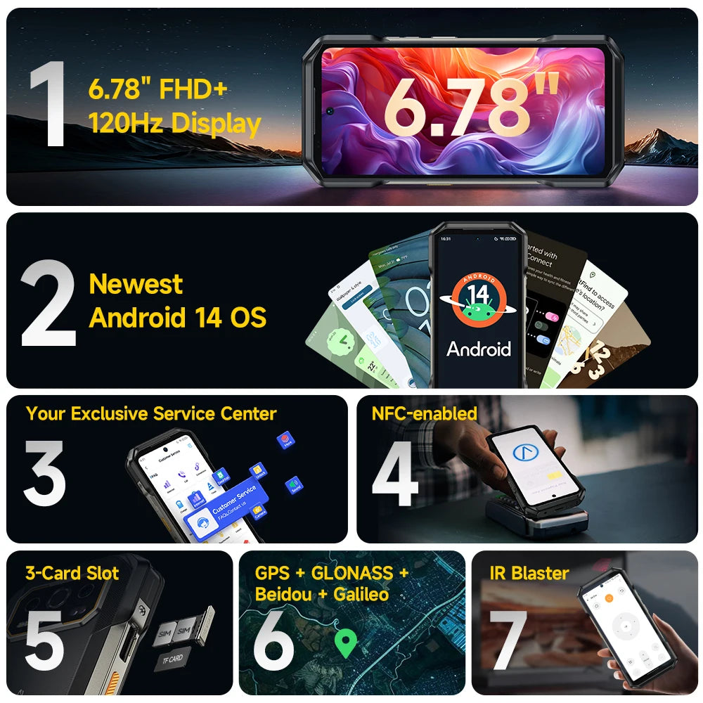 【World Premiere】Ulefone Armor 27T Pro 5G Thermal Imaging Rugged Phone 10600mAh Android 14 Smartphone 50MP+64MP 6.78" 24GB+256GB
