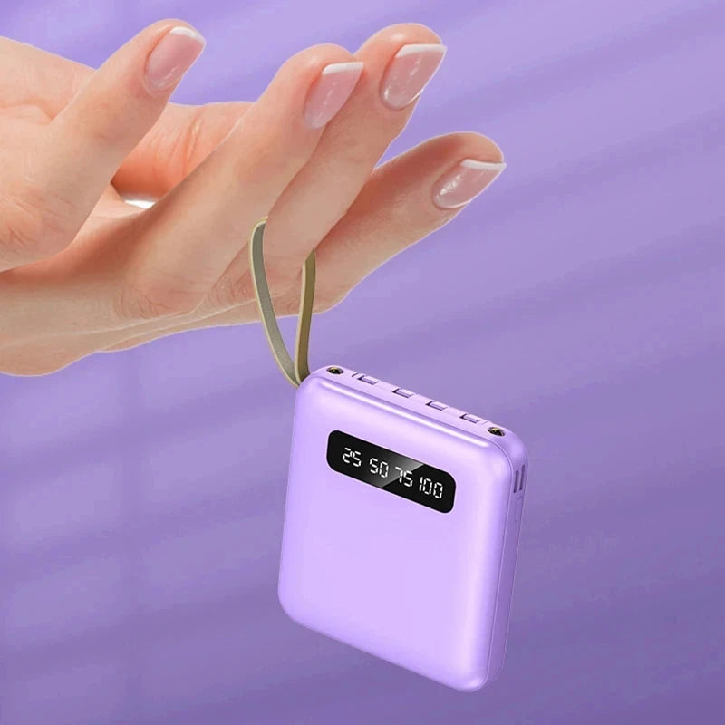 Mini Fast Charge Large Capacity 30000mAh Portable Power Bank Sharing with Cable Mobile Power Supply For iPhone Samsung Xiaomi