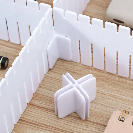 Drawer Partition Accessories Drawer DIY Storage Clapboard Cross Buckle Fixing Clip Divider Sock Underwear Organizer