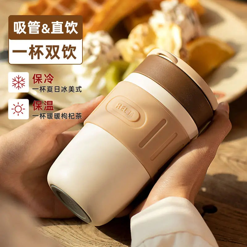 Xiaomi Stainless Steel Coffee Cup 400ML Thermos Mug Leak-Proof Thermos Travel Thermal Vacuum Flask Insulated Cup Water Bottle
