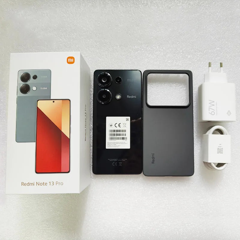 Xiaomi Redmi Note 13 Pro 4G Mobile Phone Global Version 200MP Camera 67W Charge 5000mAh MTK Helio G99-Ultra 6.67" AMOLED display
