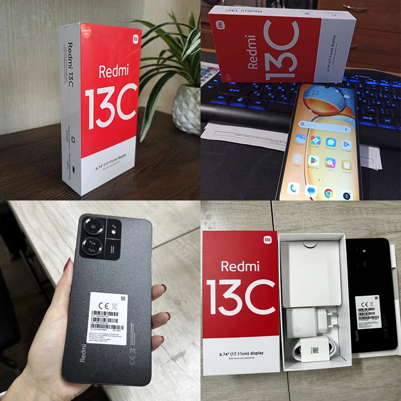 Global Version Xiaomi Redmi 13C 8GB 256GB Smartphone MTK Helio G85 Octa Core 6.74" 90Hz HD+ Display 50MP Camera 5000mAh Battery