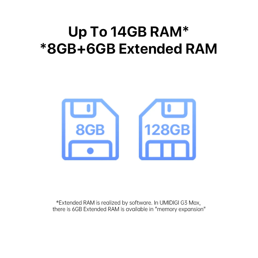 UMIDIGI G3 MAX 6.6" FHD+ Smartphone Android 13 8GB+128GB 50MP Camera 5150mAh Battery Dual SIM 4G Phone