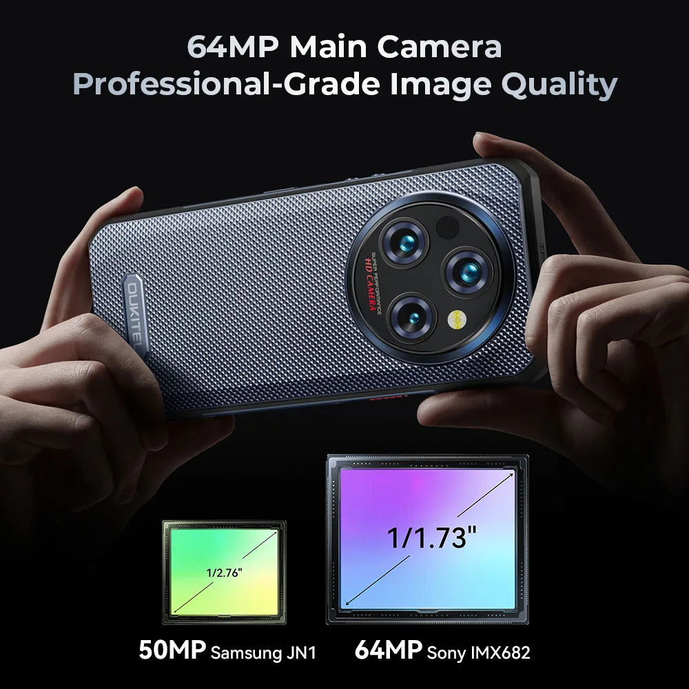 Oukitel WP35 5G Rugged Smartphone 11000 mAh 24GB+256GB Mobile Phone  Android 14 64 MP NFC Cell Phone