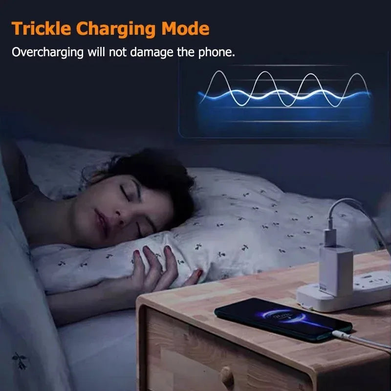 33W USB Phone Charger Fast Charging EU/US Plug Wall Charger For Xiaomi Redmi Note 13 12 iPhone Samsung USB Fast Charger Adapter