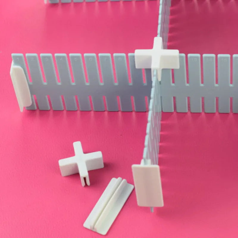 Drawer Partition Accessories Drawer DIY Storage Clapboard Cross Buckle Fixing Clip Divider Sock Underwear Organizer