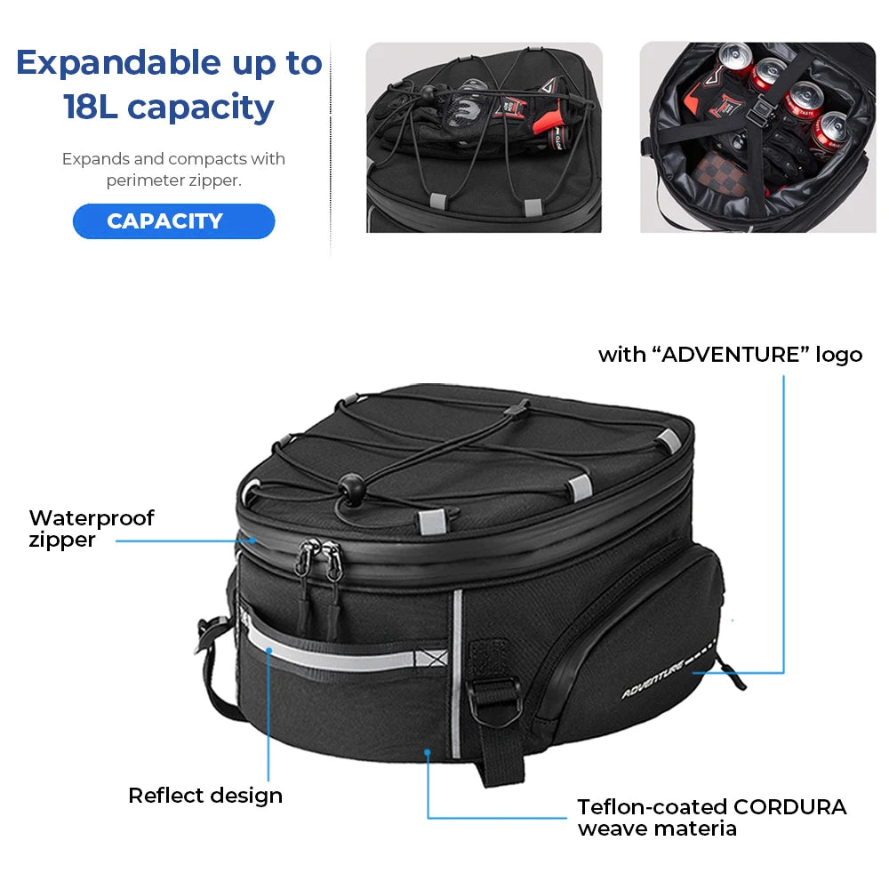 KEMIMOTO Tail Bags For Luggage Rack For BMW R1250GS R1200GS F850GS F750GS R 1200GS LC ADV Adventure Motorcycles accessories Bag