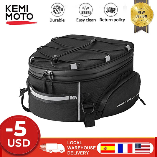 KEMIMOTO Tail Bags For Luggage Rack For BMW R1250GS R1200GS F850GS F750GS R 1200GS LC ADV Adventure Motorcycles accessories Bag