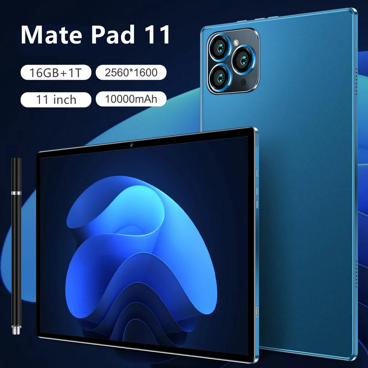 2024 New Mate Pad 11 Tablet  Android 12 16GB+1T 11 Inch HD Snapdragon 870 10 Core 5G Dual SIM Card or Wifi WPS GPS Tablets