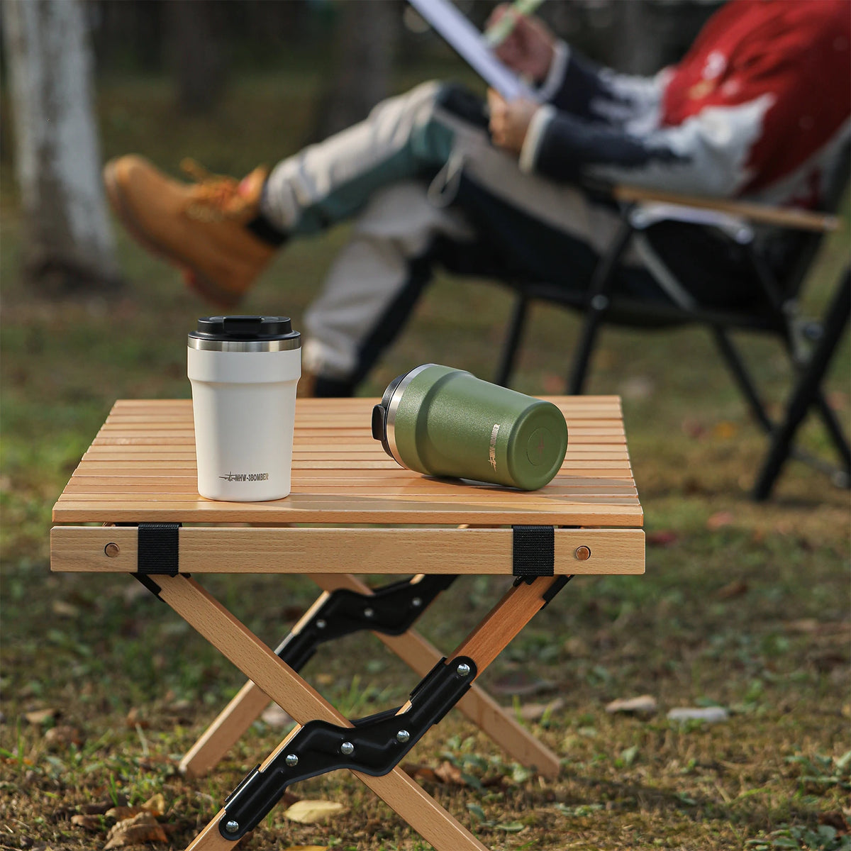 MHW-3BOMBER 360ml Coffee Cups Portable Car Travel Mug with Leak-proof Lid Thermal Mugs Double Walled Water Cup Home Accessories
