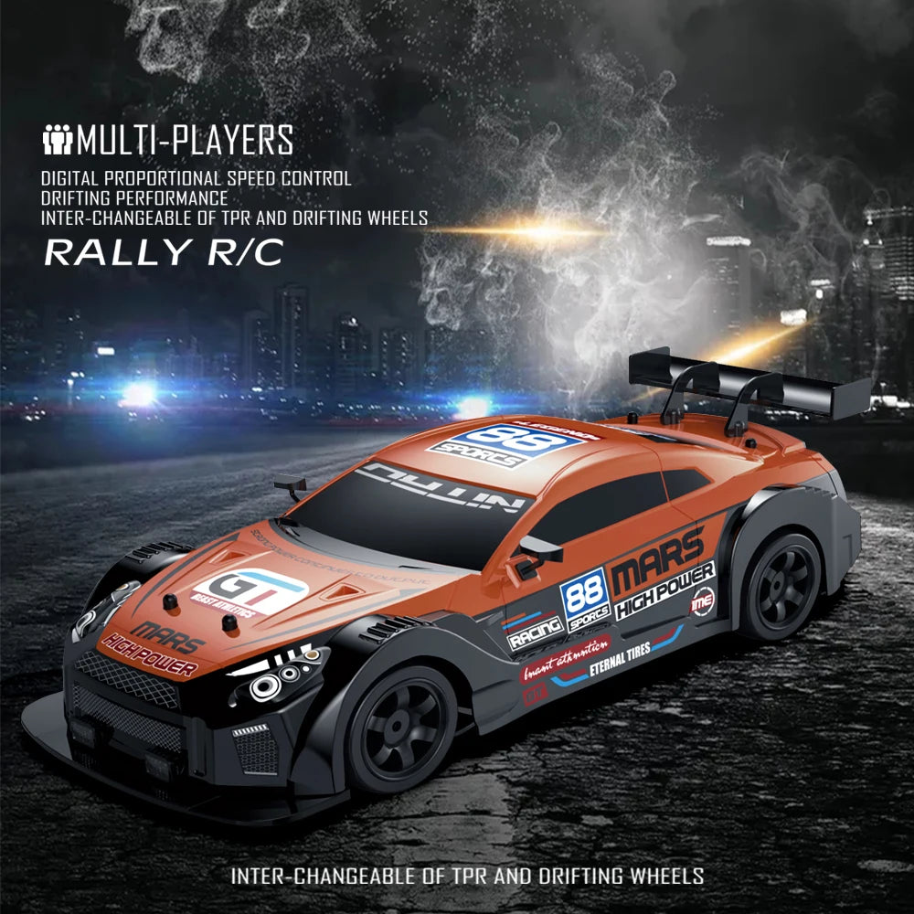 2.4G Drift Rc Car 4WD High Speed RC Drift Car Toy Remote Control Model Vehicle Car RC Vehicle Toy With Light Spray for Child